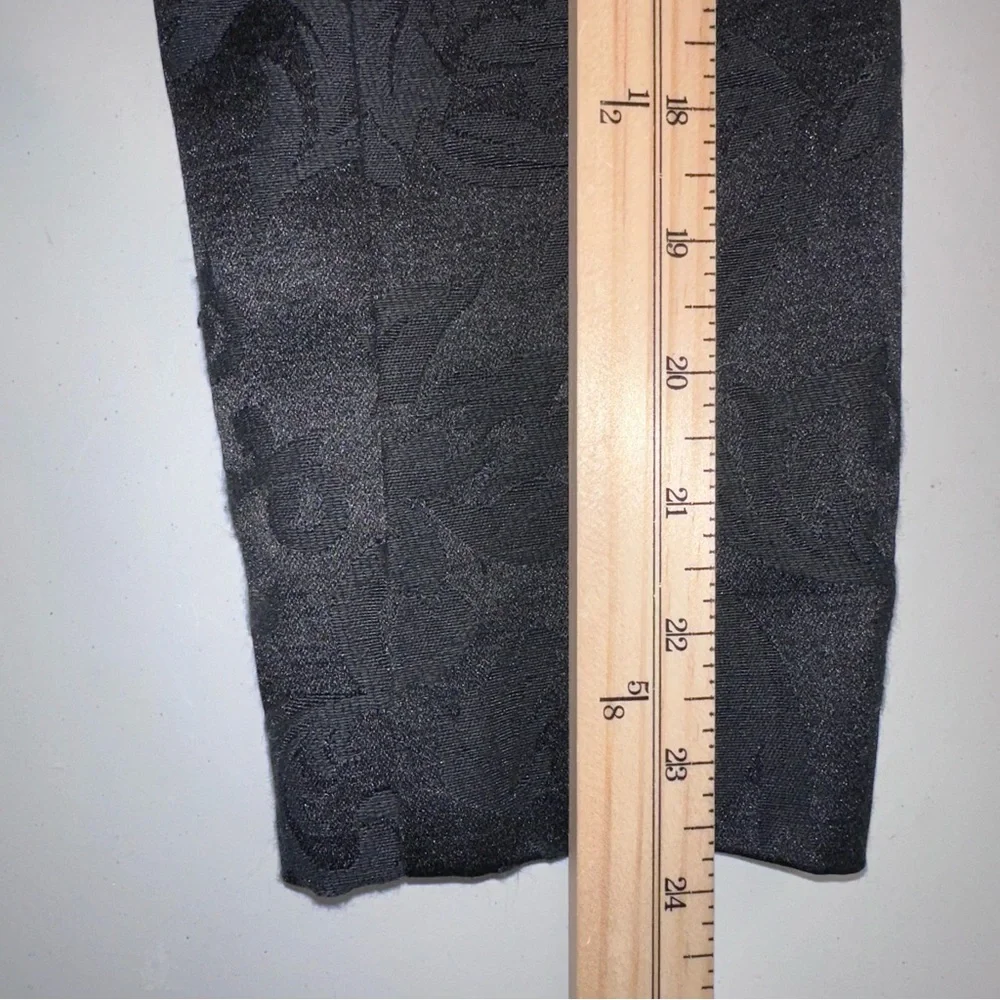 Coldwater Creek Black On Black‎ Jacquard Blazer Sz 8 Jacket Floral Chic Office